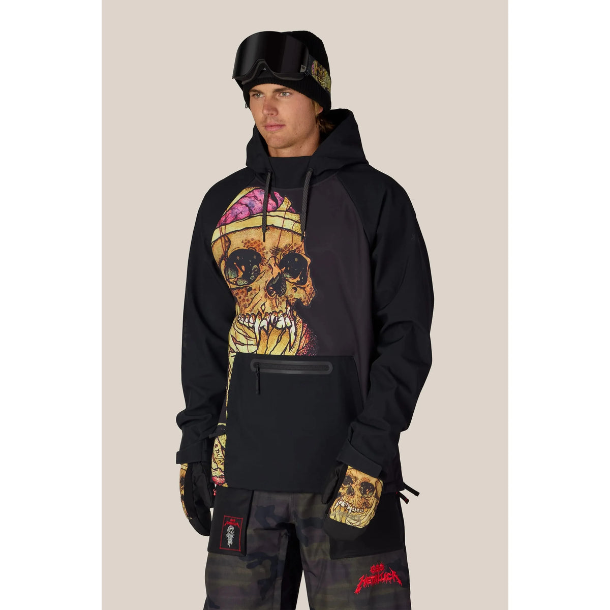 686 Men's x Metallica Waterproof Hoody-Metallica Black Pushead-Killington Sports