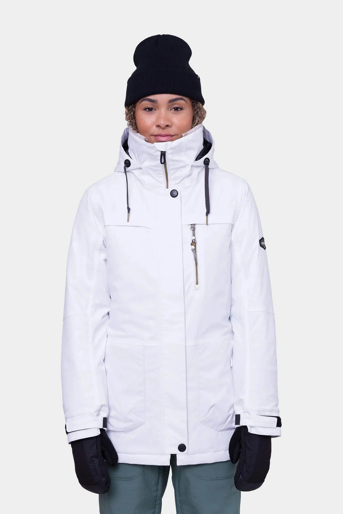 686 Women's Spirit Insulated Jacket-White Geo Jacquard-Killington Sports