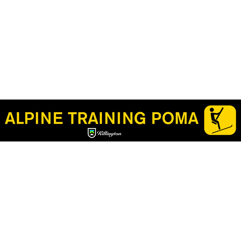 Alpine Training Poma Lift Sign-Killington Logo-Killington Sports