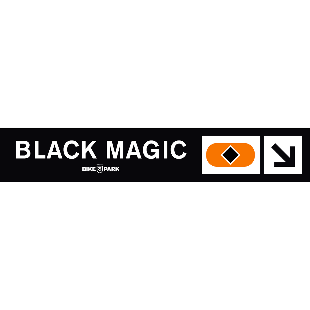 Black Magic Mountain Bike Trail Sign-Killington Logo-Killington Sports