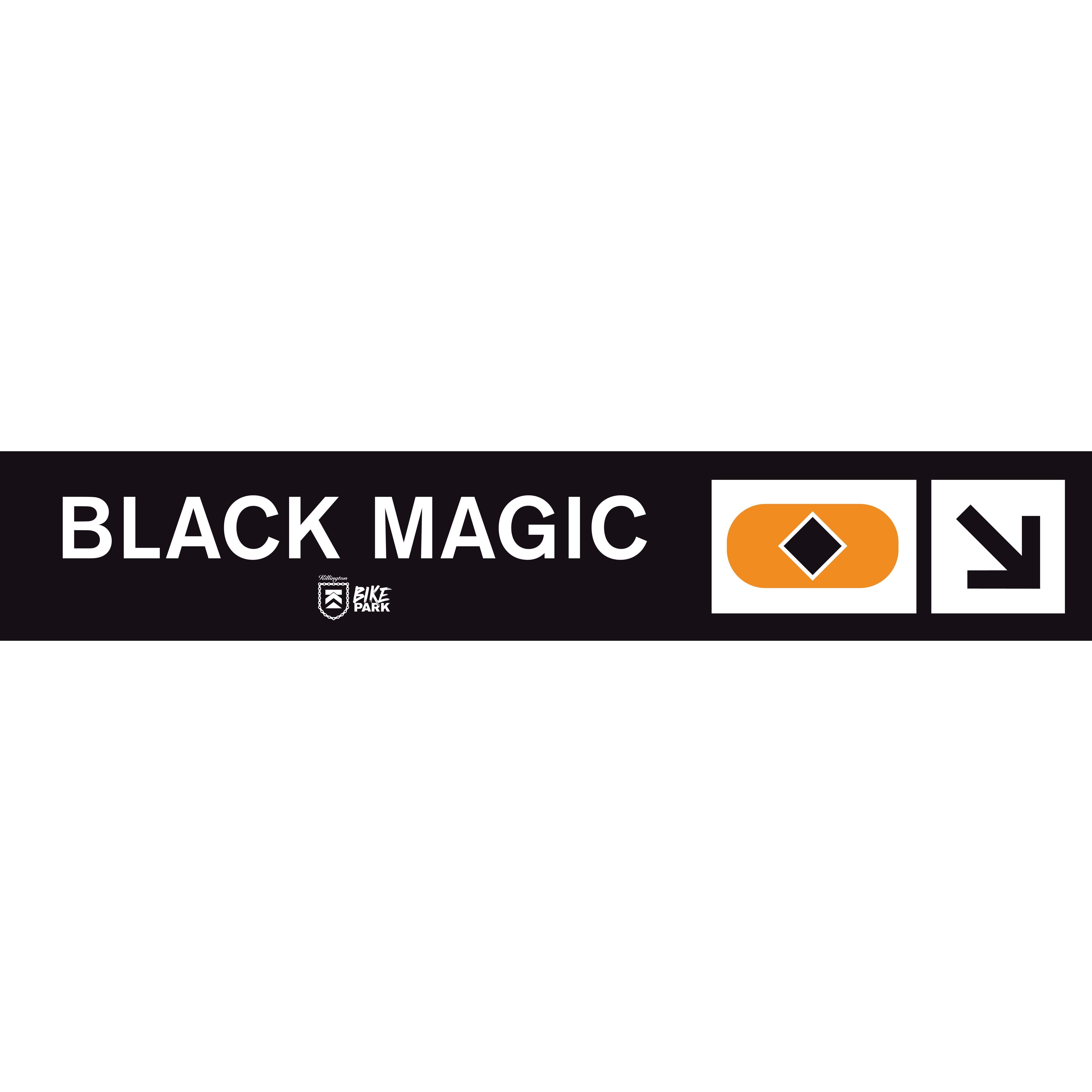 Black Magic Mountain Bike Trail Sign-Killington Sports
