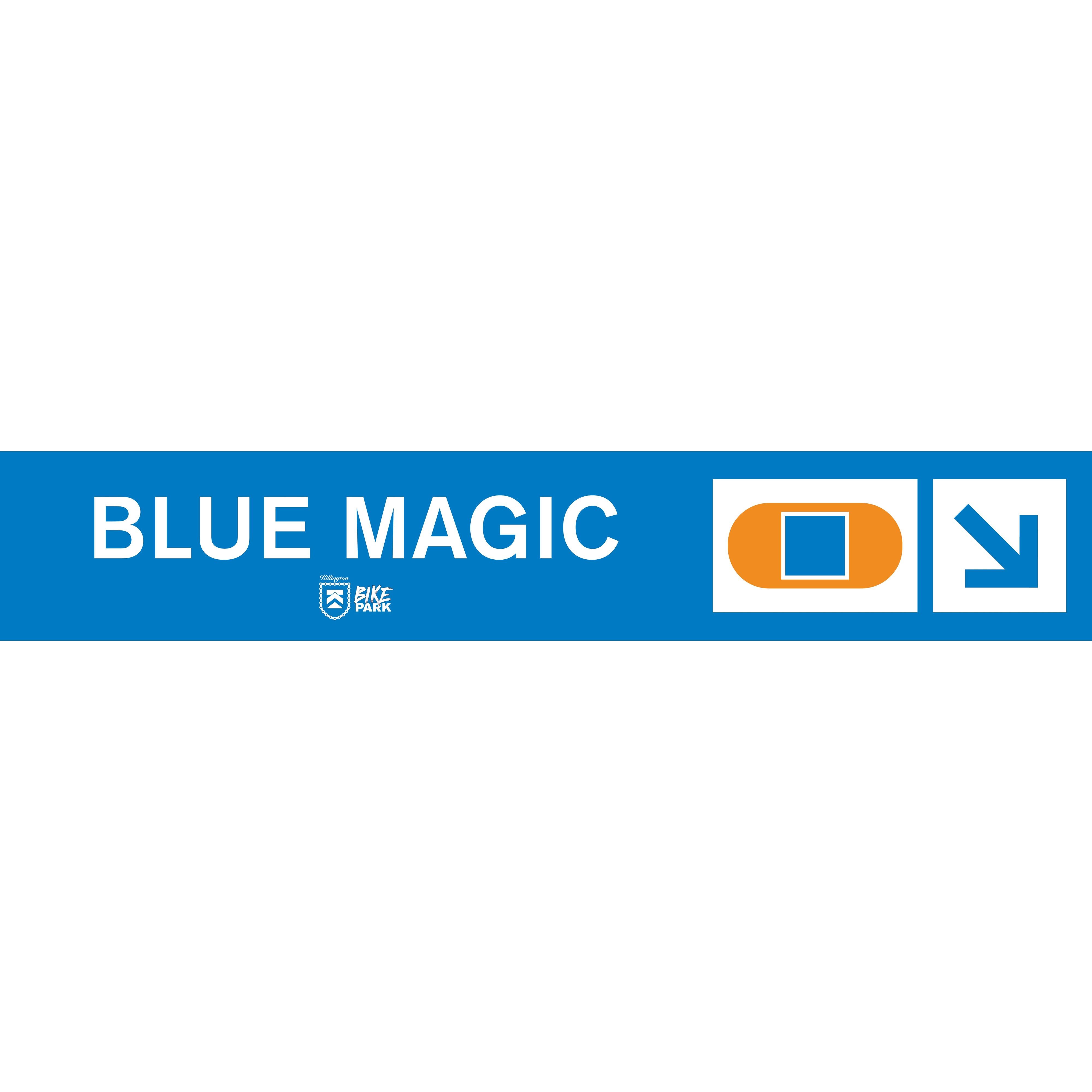 Blue Magic Mountain Bike Trail Sign-Killington Sports
