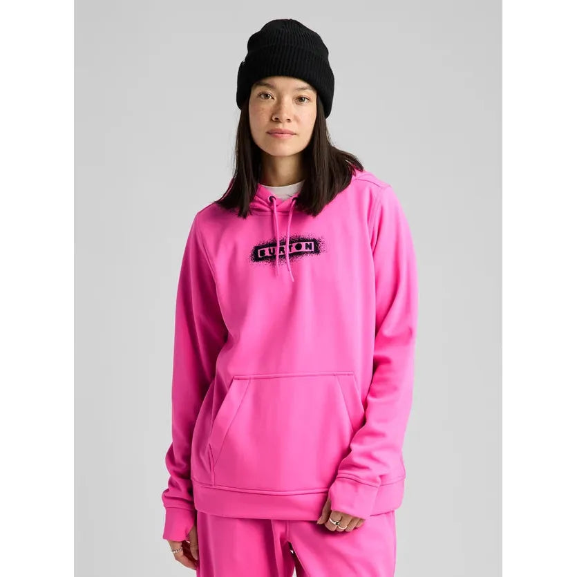 Burton Women's Oak Pullover Hoodie-Shockwave Pink-Killington Sports