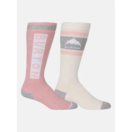 Burton Women's Weekend Midweight Socks (2 Pack)-Stout White-Killington Sports