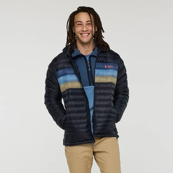 Cotopaxi Men's Fuego Down Hooded Jacket-Carbon Stripes-Killington Sports