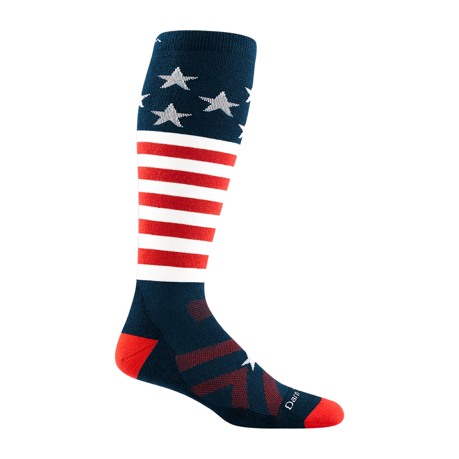 Darn Tough Men's Captain Stripe Over-the-Calf Midweight Ski & Snowboard Sock-Killington Sports