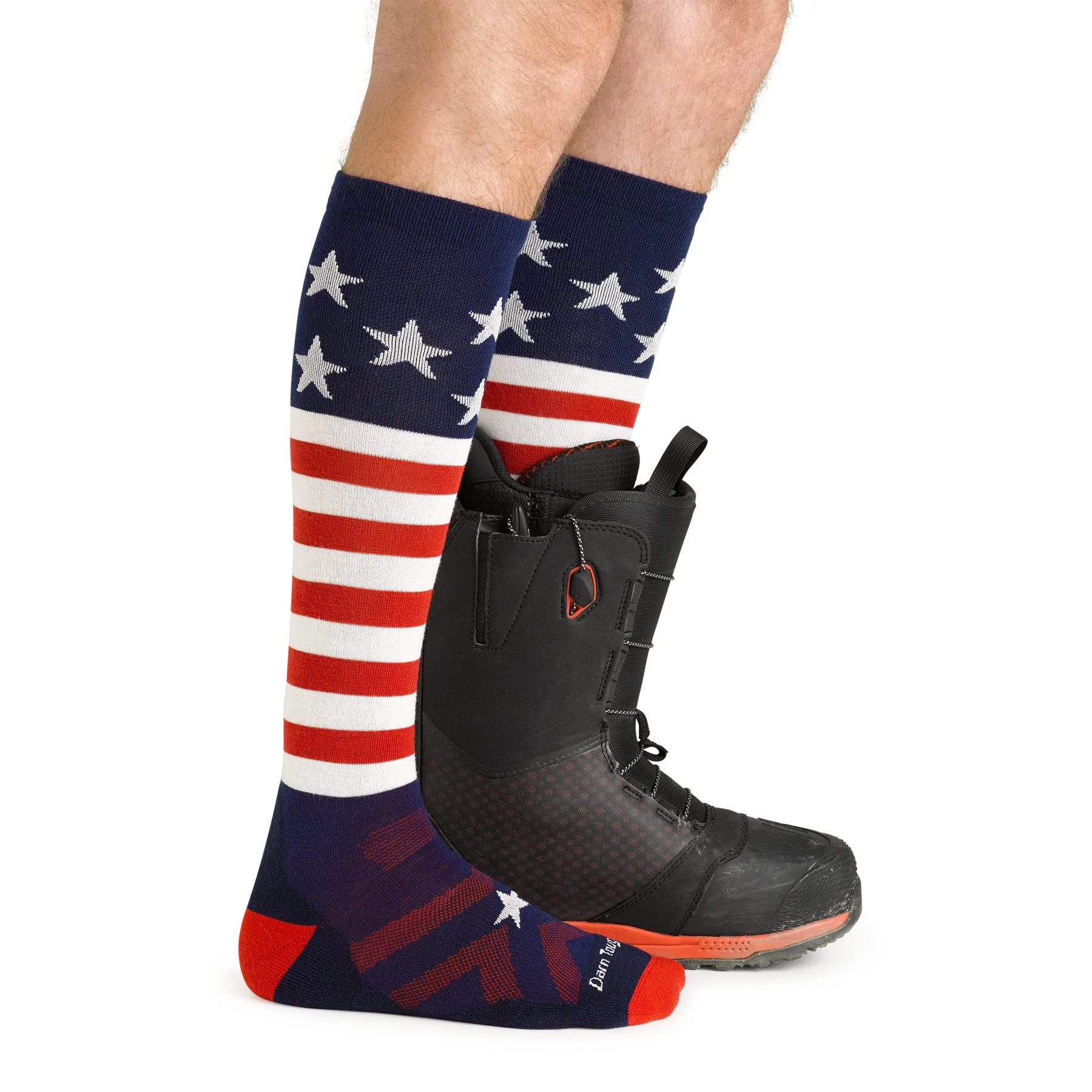 Darn Tough Men's Captain Stripe Over-the-Calf Midweight Ski & Snowboard Sock-Killington Sports