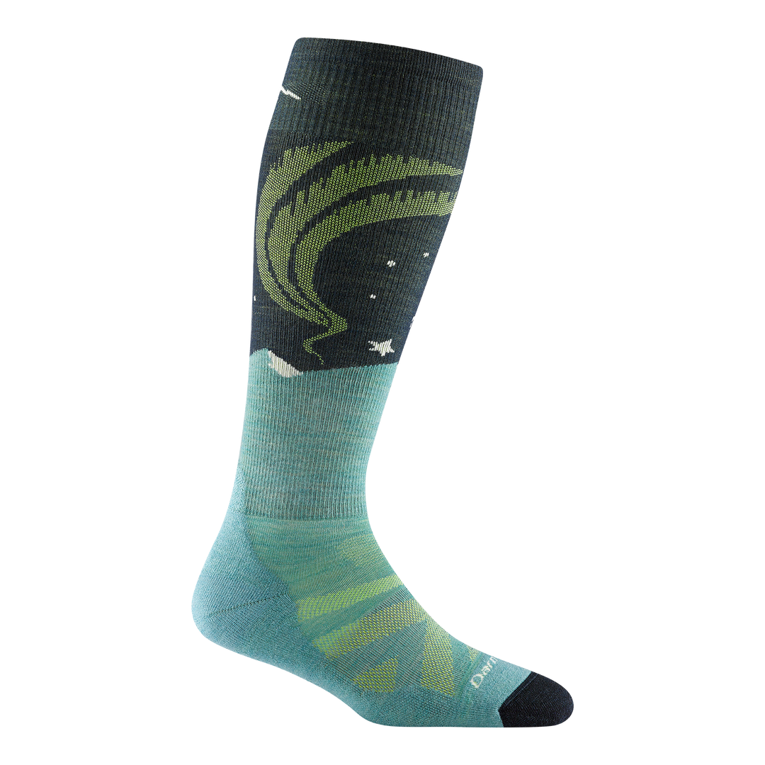 Darn Tough Women's Aurora Over-The-Calf Lightweight Ski & Snowboard Sock-8036-Aqua-Killington Sports