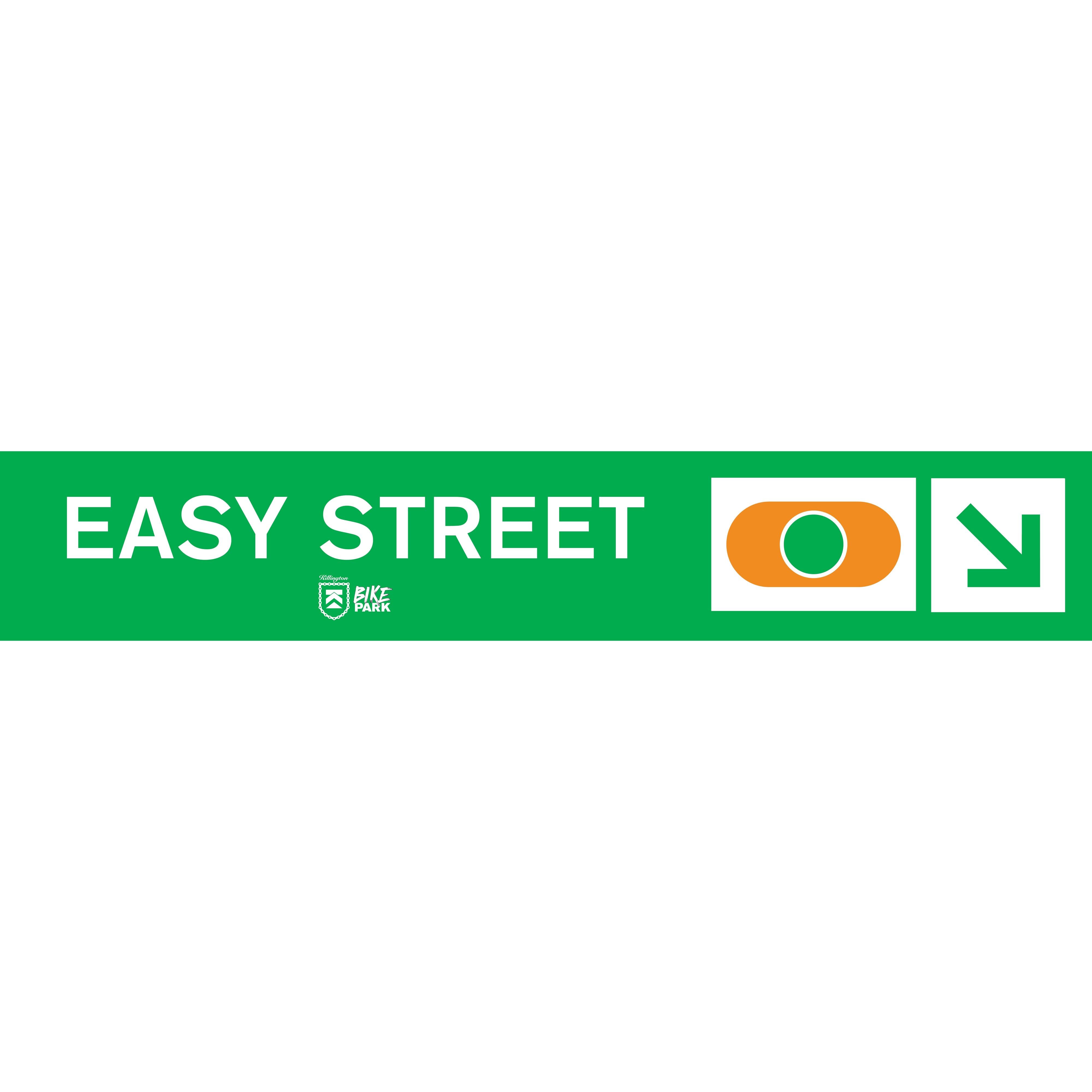 Easy Street Mountain Bike Trail Sign-Killington Sports