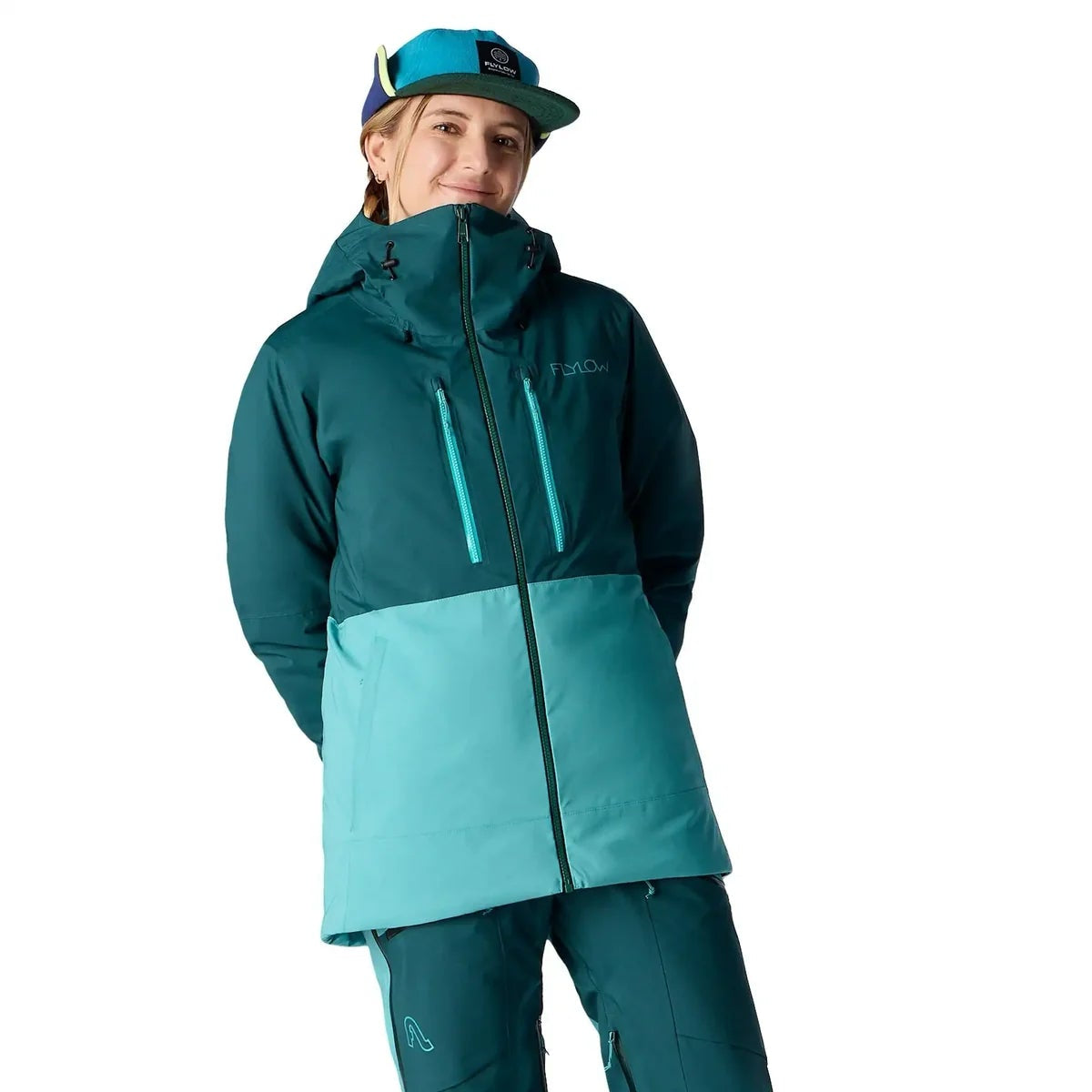 FlyLow Women's Avery Jacket-Ponderosa Pine/Teal-Killington Sports