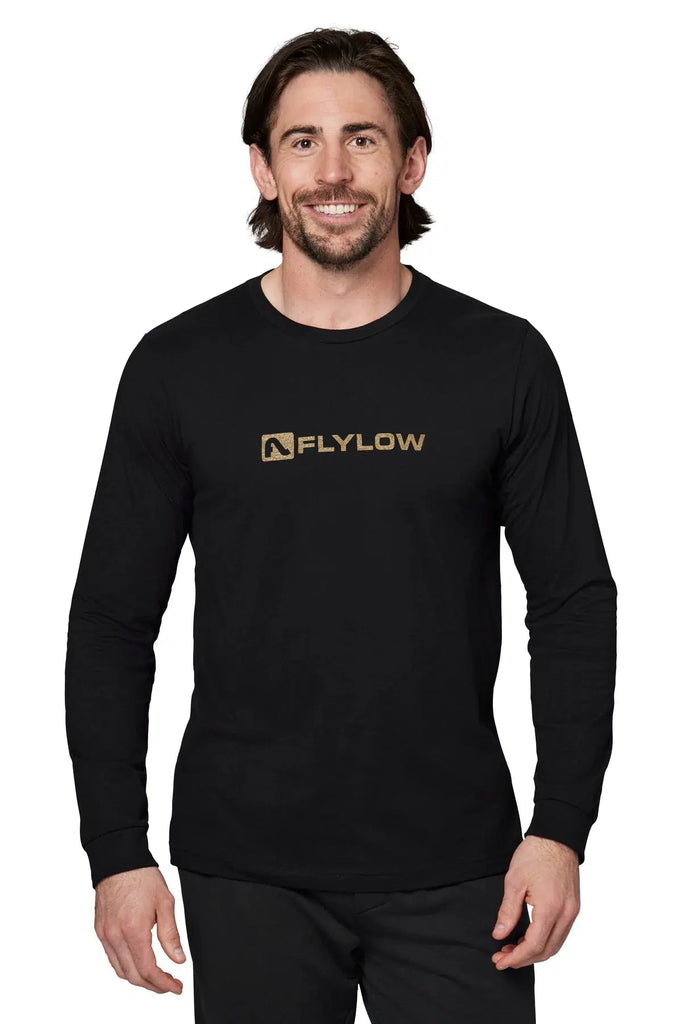 Flylow Men's Classic Logo Longsleeve-Black-Killington Sports