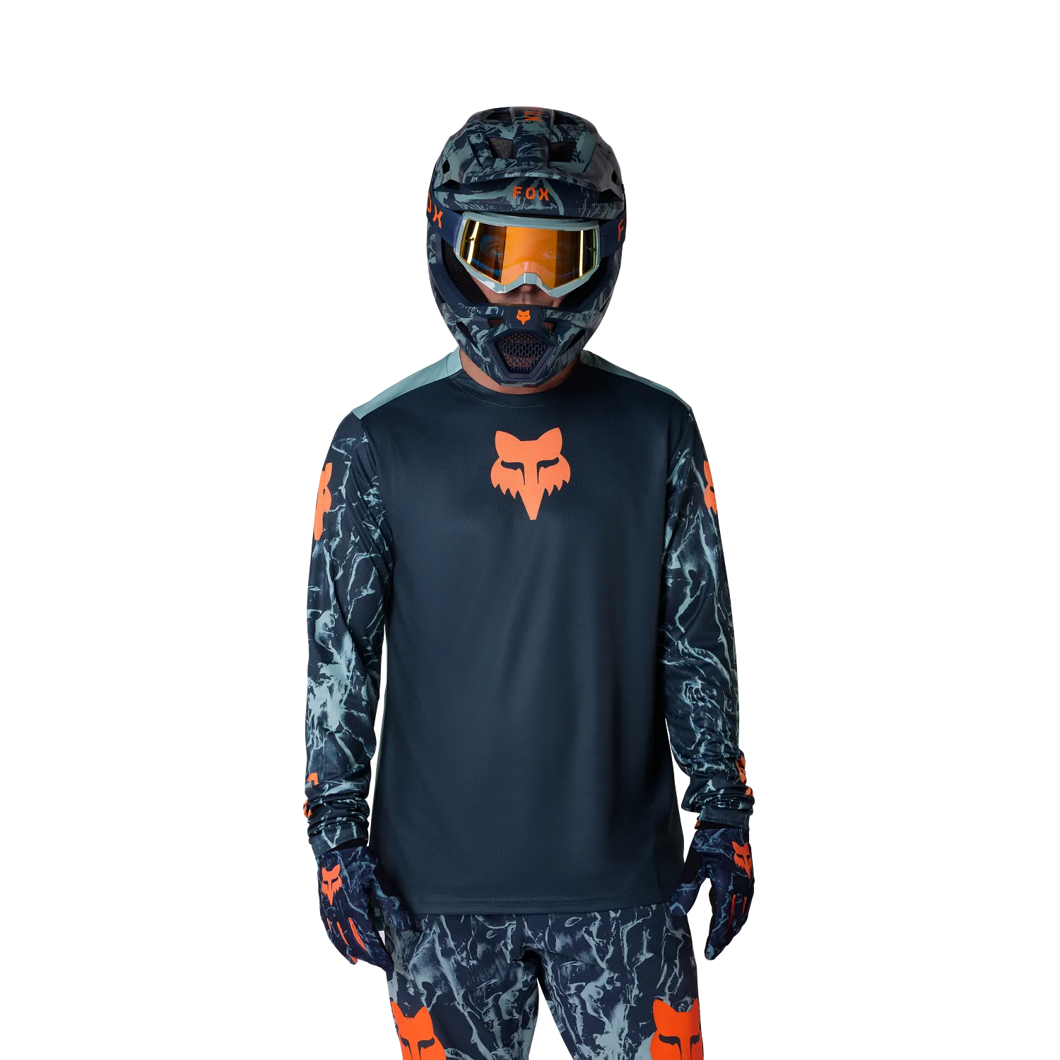 Fox Racing Men's Ranger Long Sleeve Jersey Image Print-Arctic Blue-Killington Sports