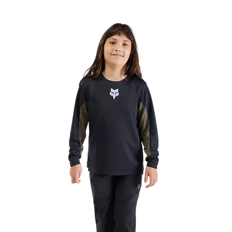 Fox Racing Youth Defend Park Long Sleeve Jersey-Black-Killington Sports
