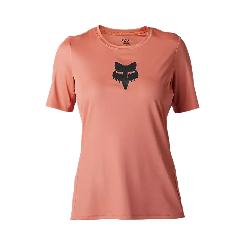 Fox Women's Ranger Fox Head Jersey-Salmon Pink-Killington Sports