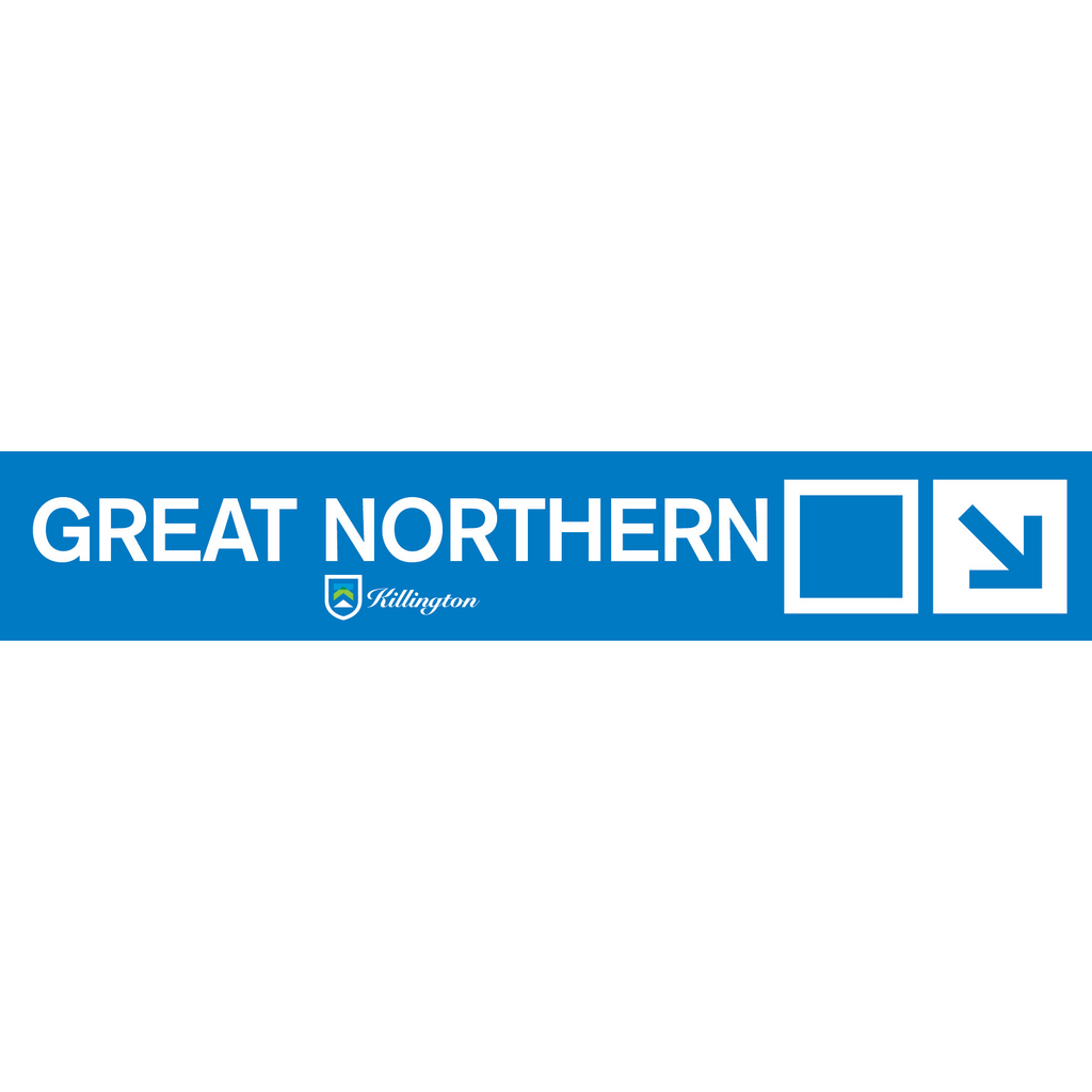 Great Northern Trail Sign-Killington Logo-Killington Sports