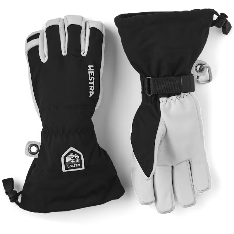 Hestra Army Leather Heli Ski Glove-Black-Killington Sports