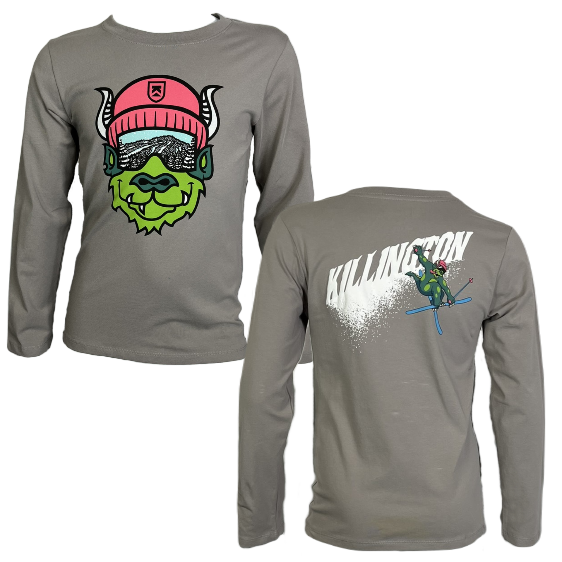 Killington Beast of the East Youth Long Sleeve Tee-Ash-Killington Sports