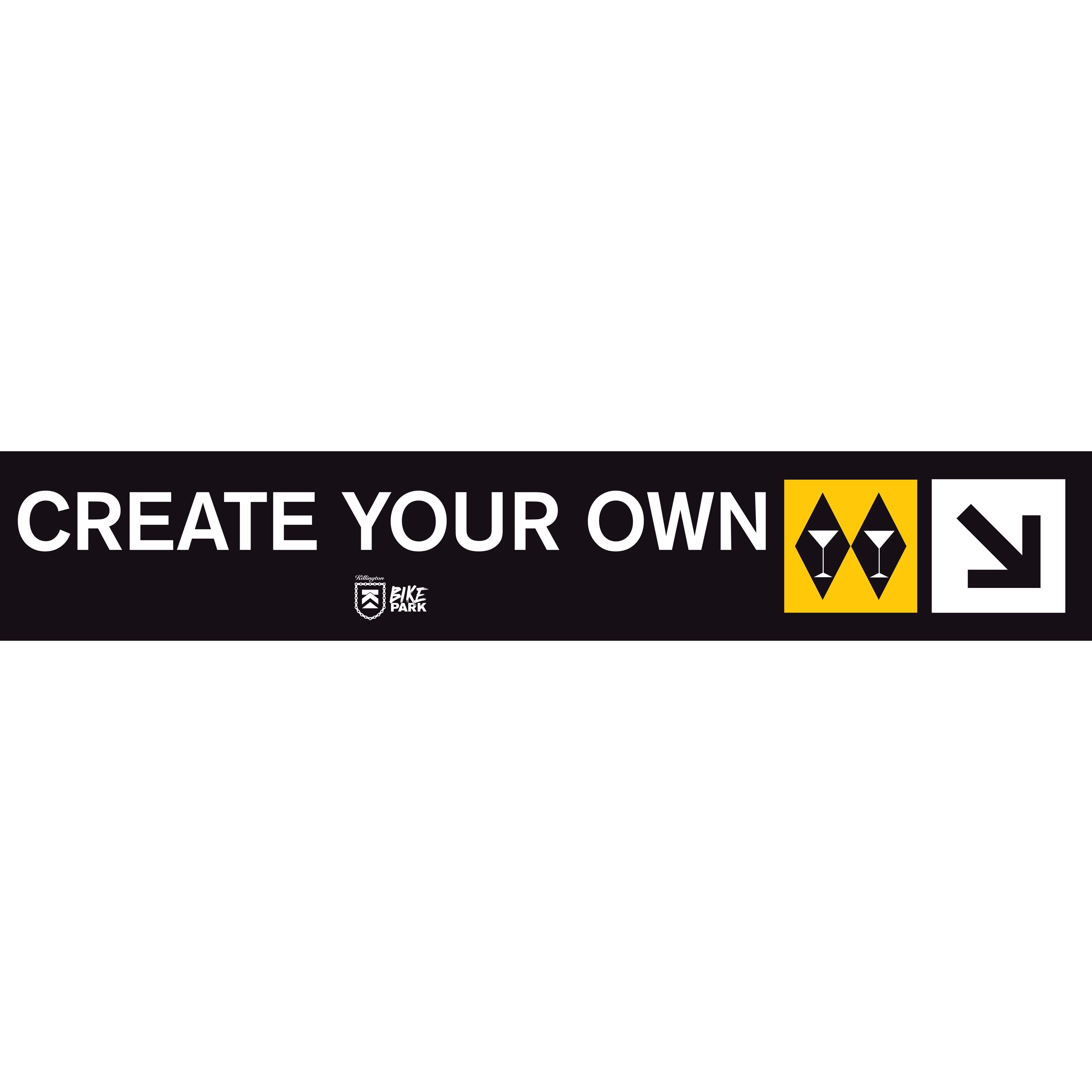 Killington Bike Park Create Your Own Custom Trail Sign-Martini Glasses (Double Black Only)-Killington Sports