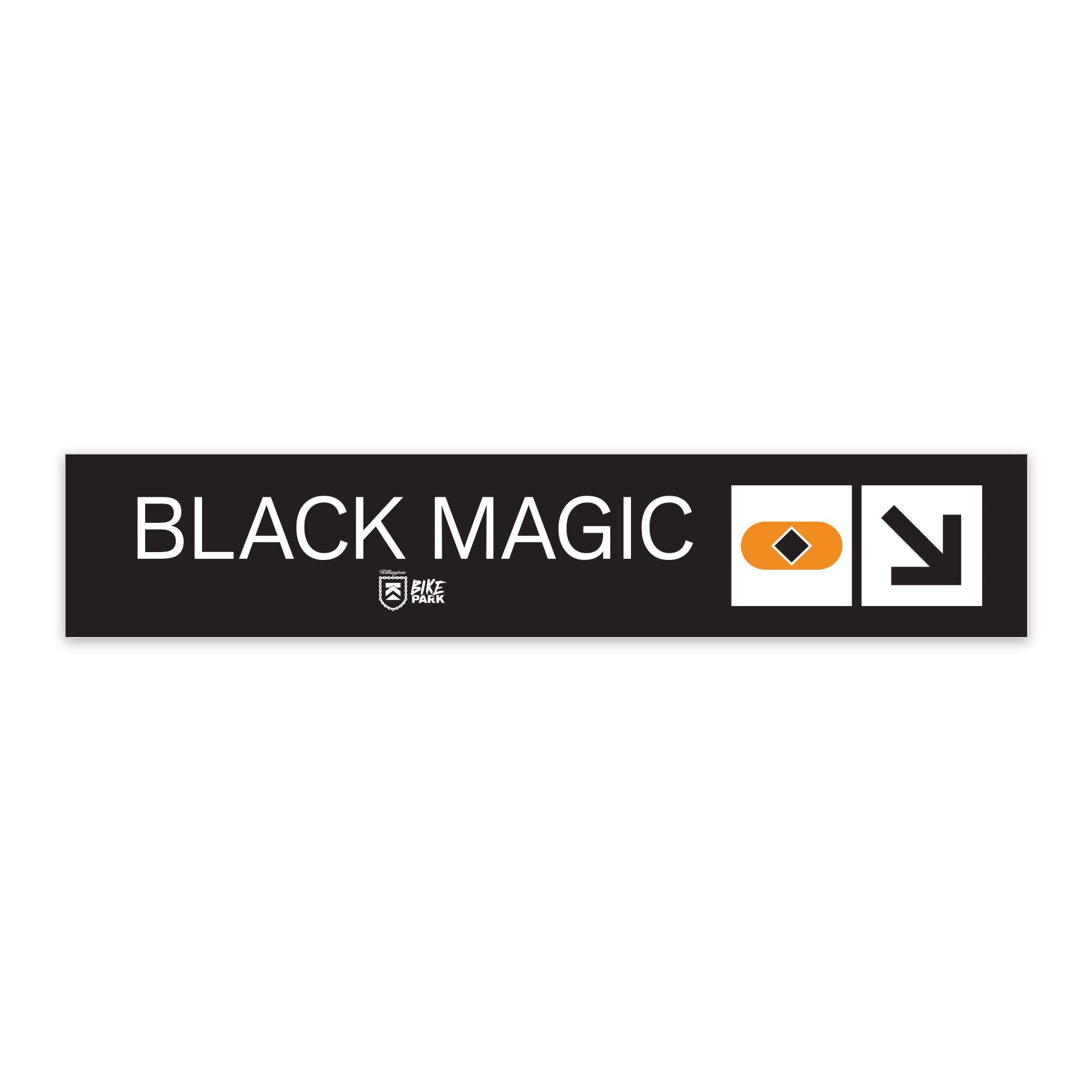 Killington Bike Park MINI Metal Trail Signs-Black Magic-Killington Sports