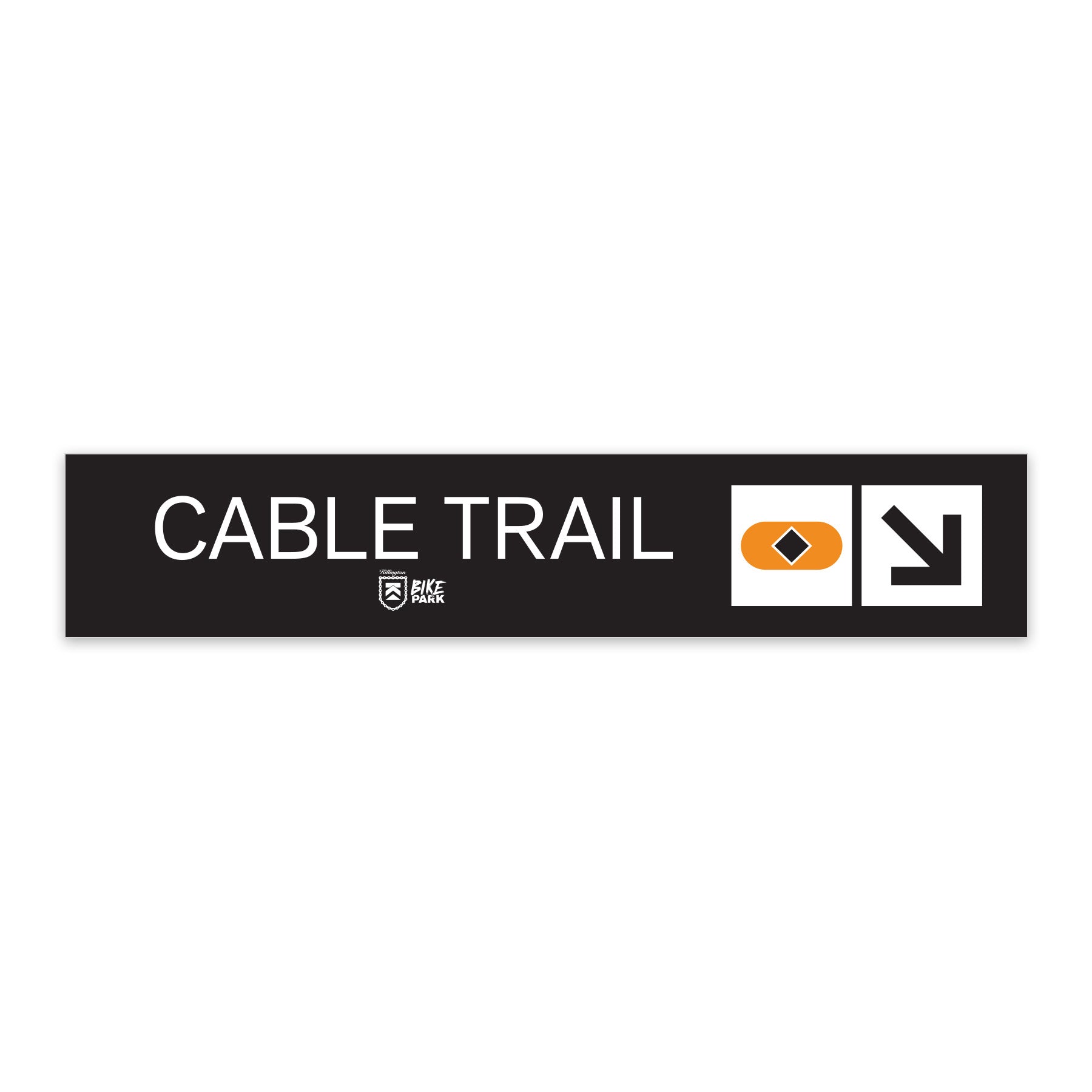 Killington Bike Park MINI Metal Trail Signs-Cable Trail-Killington Sports