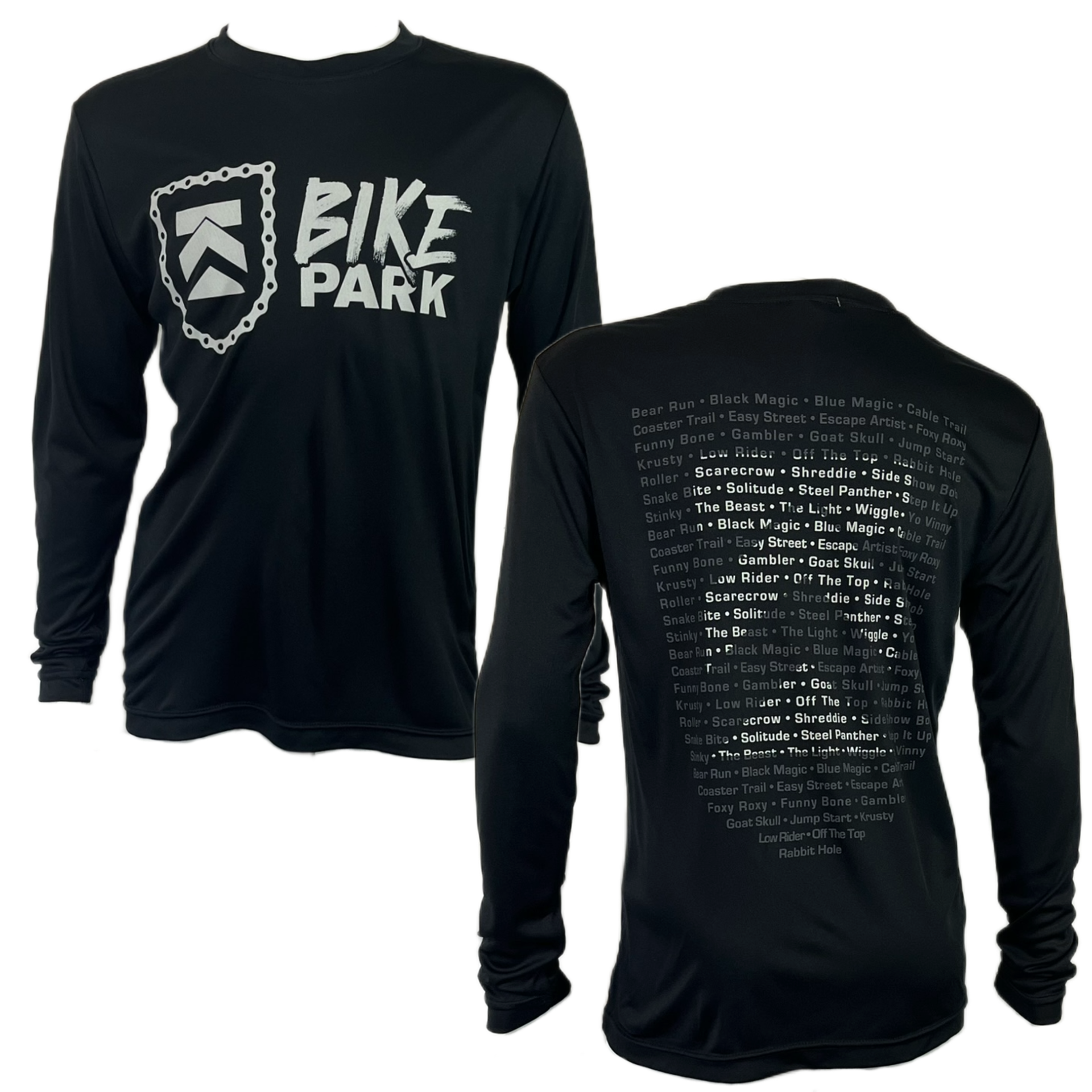 Killington Bike Trails Youth Long Sleeve Tee-Black-Killington Sports