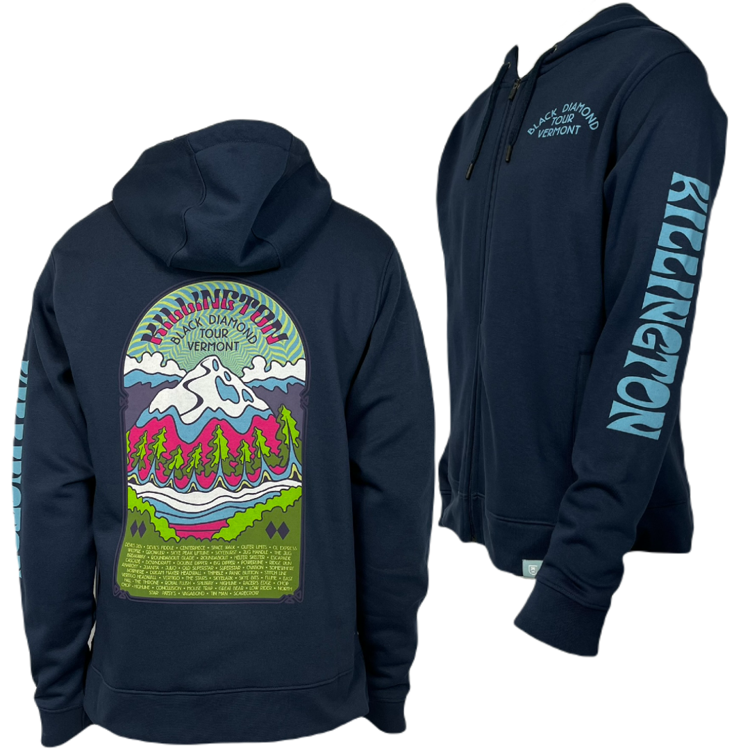 Killington Black Diamond Tour Full Zip Hoodie-Classic Navy-Killington Sports