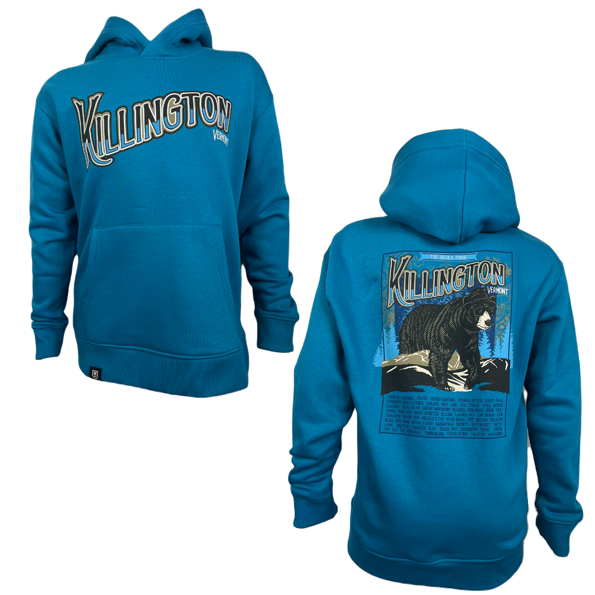 Killington Blues Tour Youth Hoodie-Electric Blue-Killington Sports