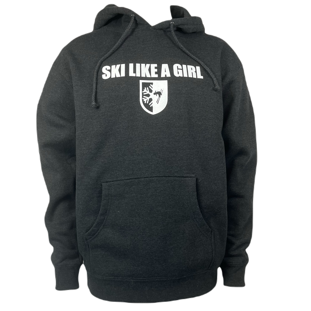 Killington Cup Ski Like A Girl Hoodie-Charcoal-Killington Sports
