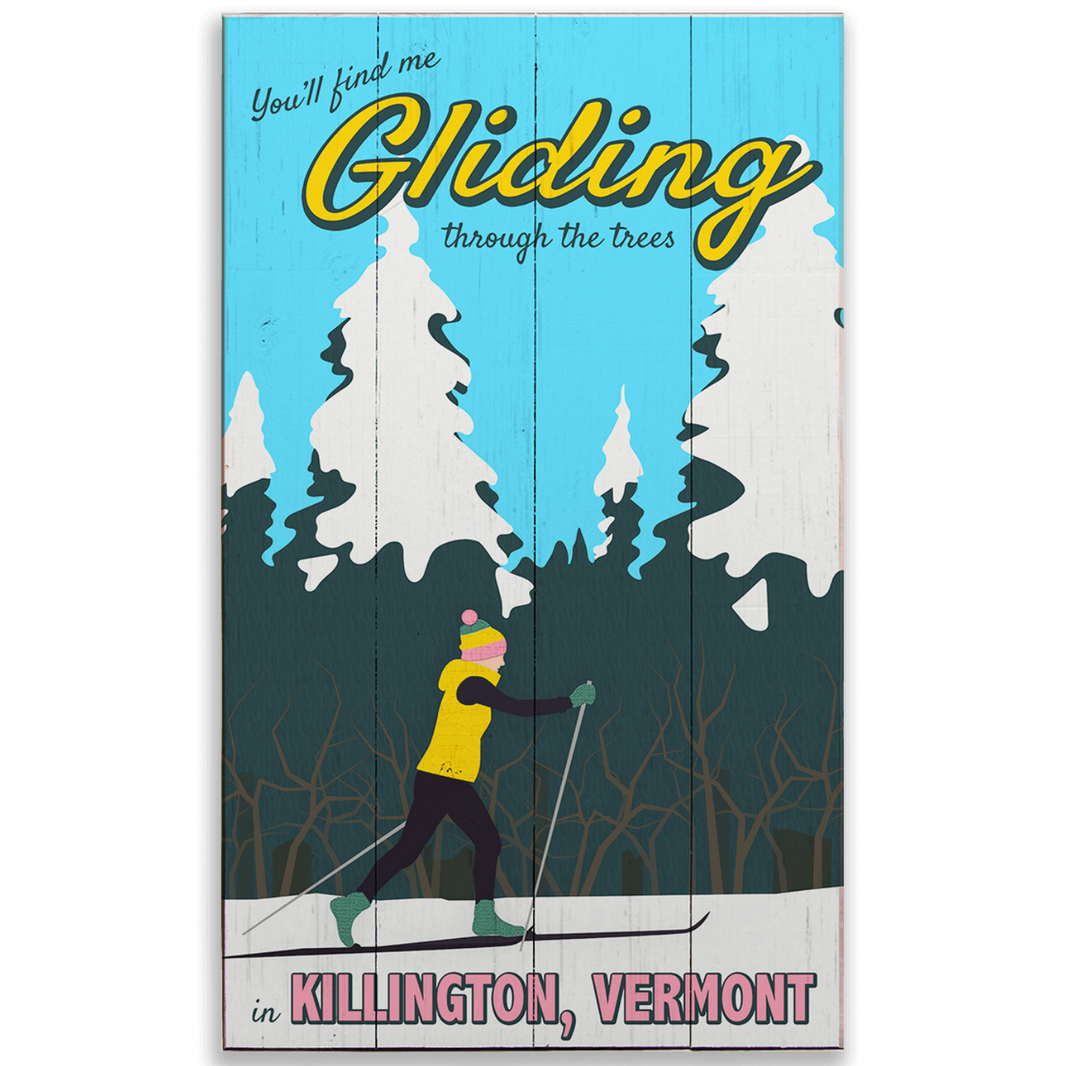 Killington Gliding Wood Sign-Killington-Killington Sports