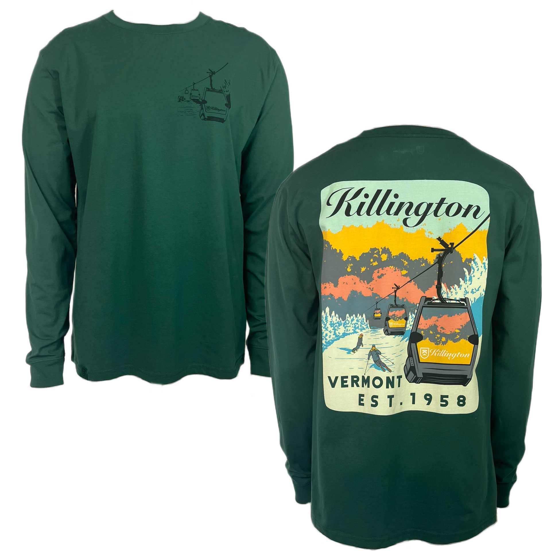 Killington Gondola Core Long Sleeve Tee-Hunter Green-Killington Sports