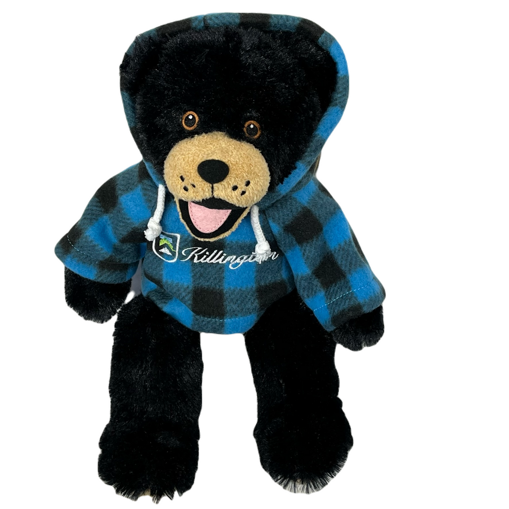 Killington Logo 11" Happy Black Bear Stuffed Animal-Blue Jack-Killington Sports
