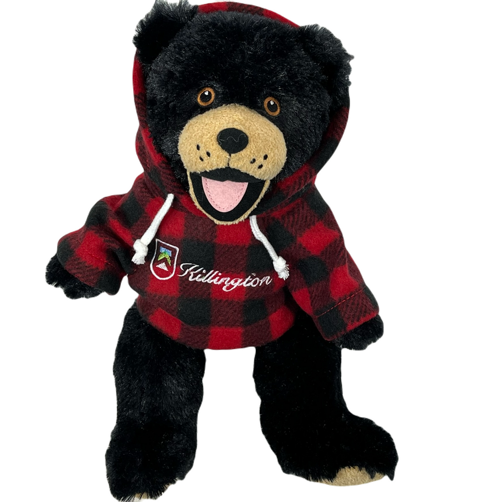 Killington Logo 11" Happy Black Bear Stuffed Animal-Red Jack-Killington Sports
