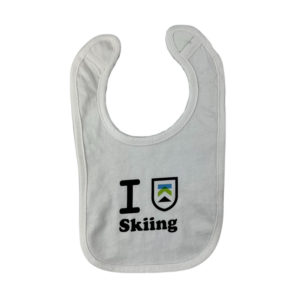 Killington Logo Baby "I Heart Skiing" Bib-White-Killington Sports