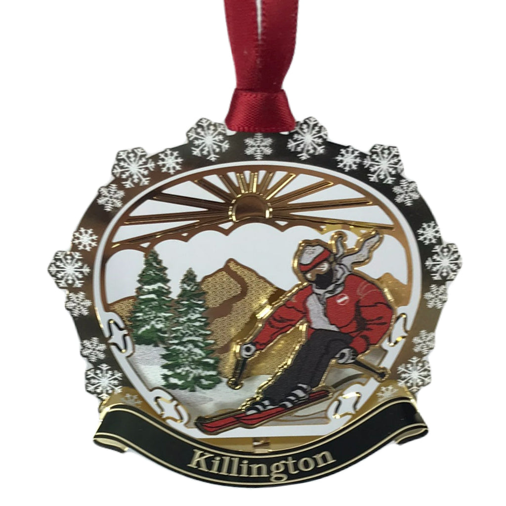 Killington Logo Beacon Skier Ornament-Killington Sports