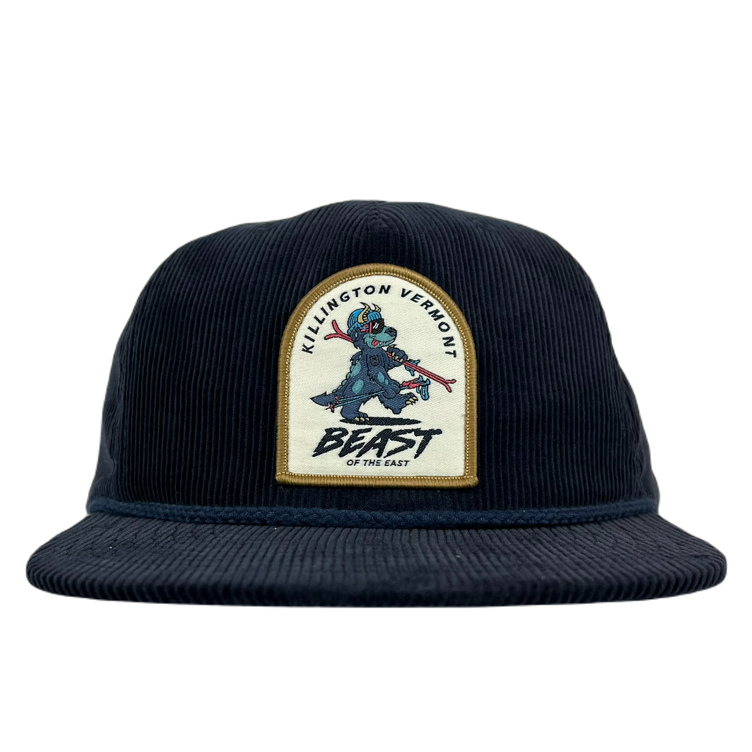Killington Logo Beast Corduroy Hat-Navy-Killington Sports