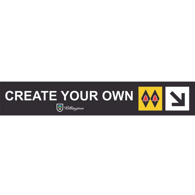 Killington Logo Create Your Own Custom Trail Sign-Killington Logo-Double Black Diamond-Glade Trail-Killington Sports