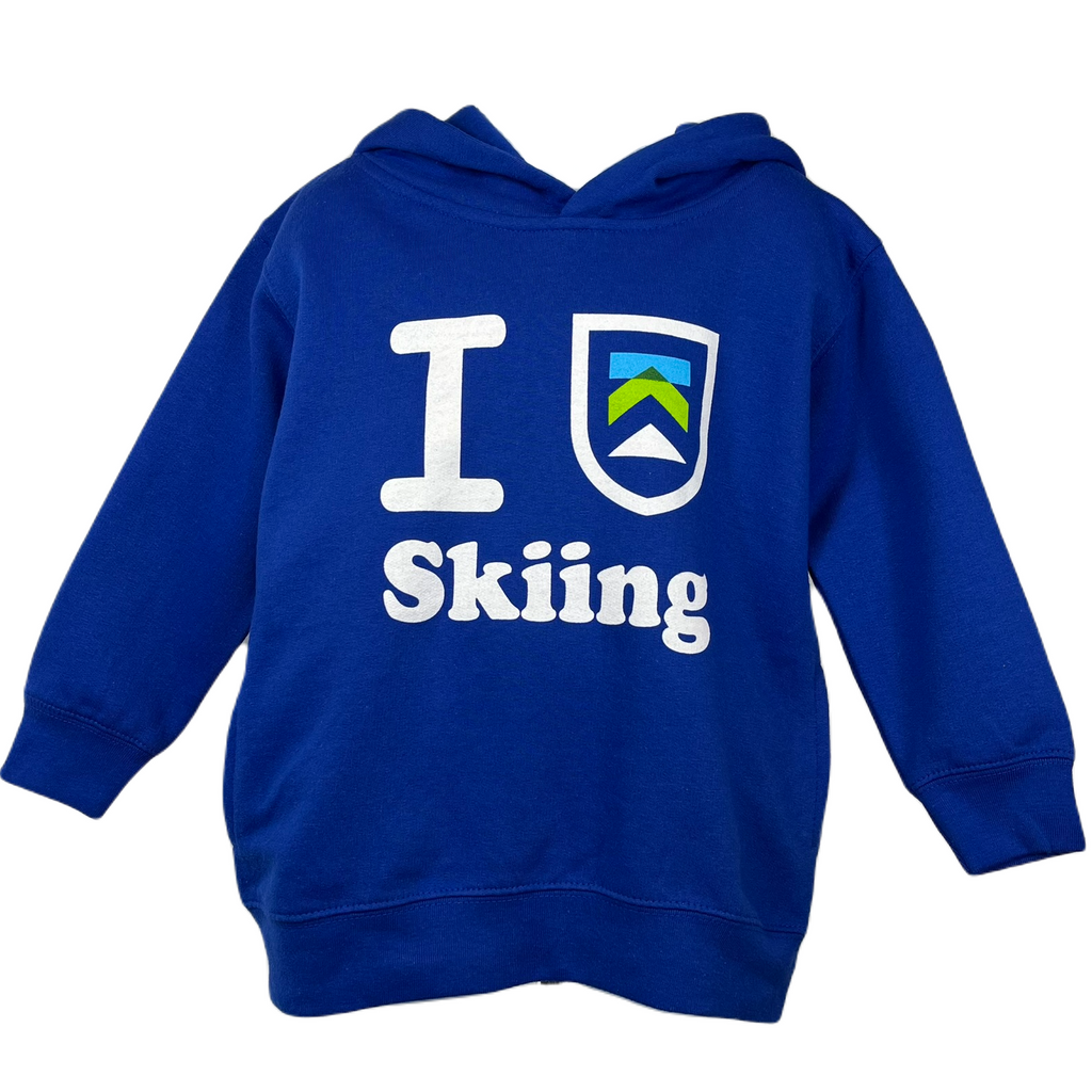 Killington Logo "I Heart Skiing" Toddler Hoodie-Royal-Killington Sports