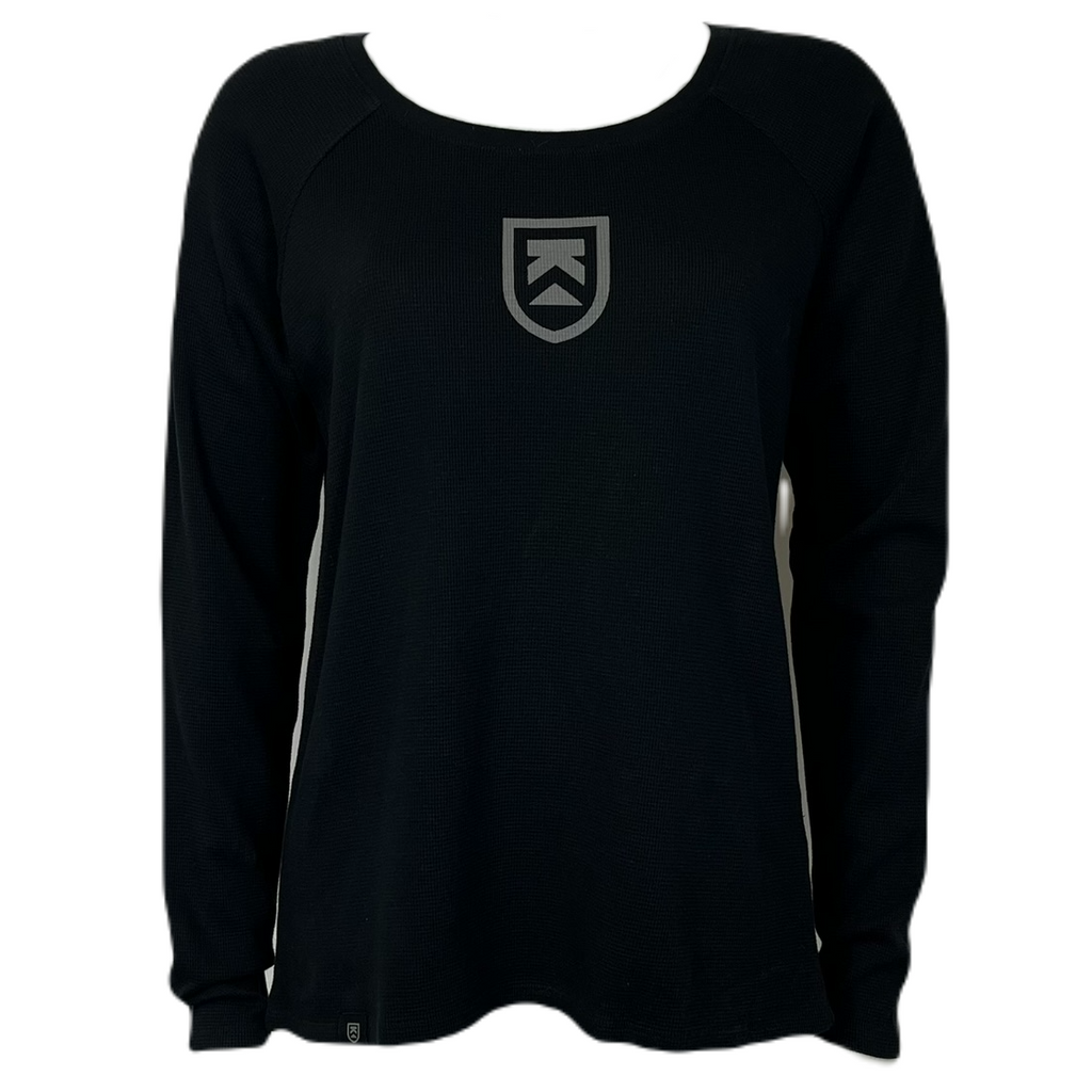 Killington Logo Shield Womens Long Sleeve Tee-Black-Killington Sports