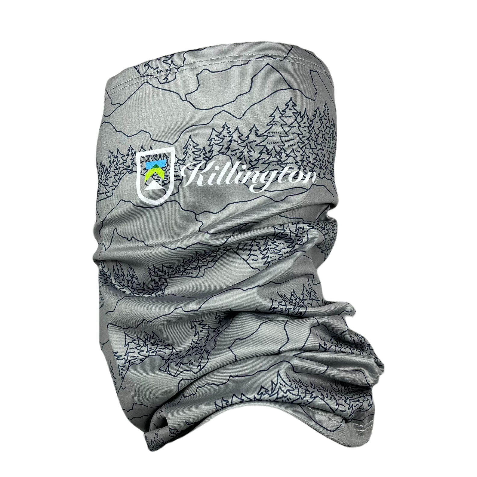 Killington Logo Therma Tube Neck Warmer-Gray Tree Waves-Killington Sports
