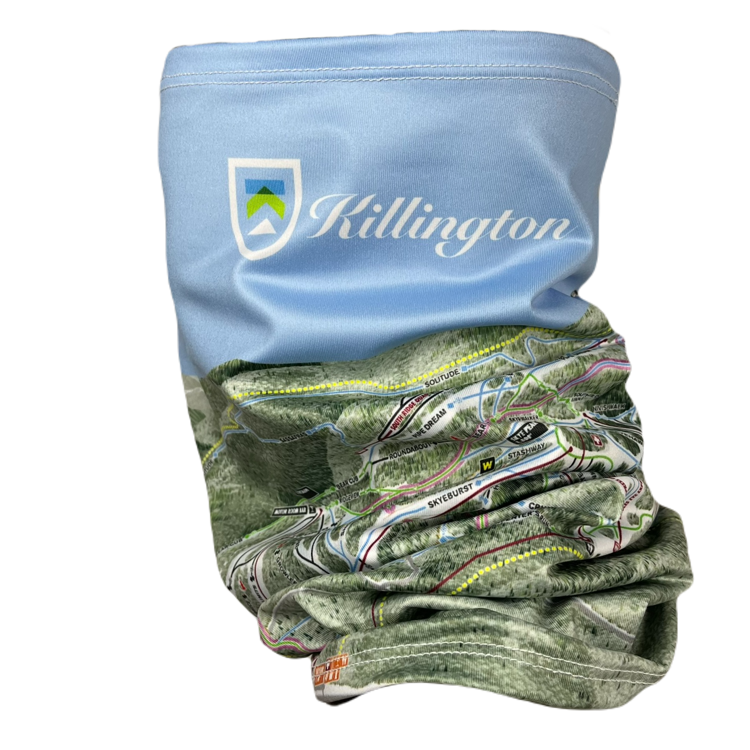 Killington Logo Therma Tube Neck Warmer-Killington Trail Map-Killington Sports