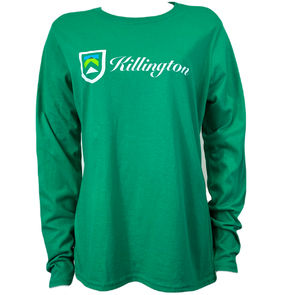 Killington Logo Women's Script Longsleeve TShirt-Kelly-Killington Sports