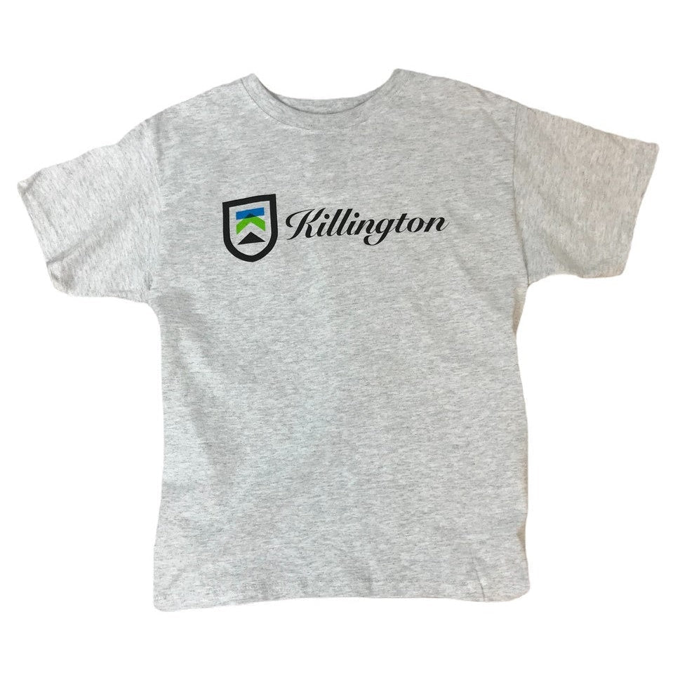 Killington Logo Youth Script TShirt-Ash-Killington Sports