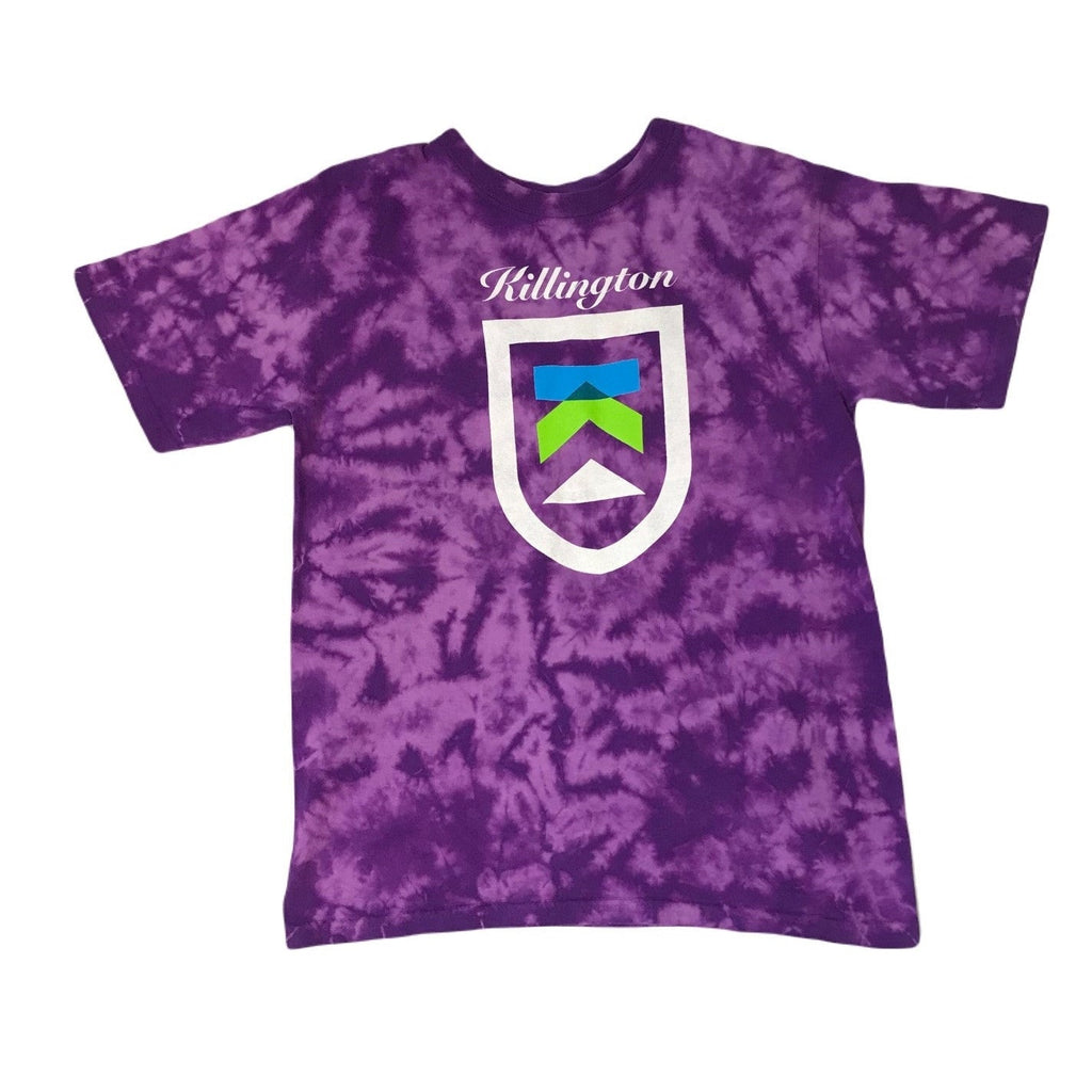 Killington Logo Youth Tie Dye Shield TShirt-Purple-Killington Sports