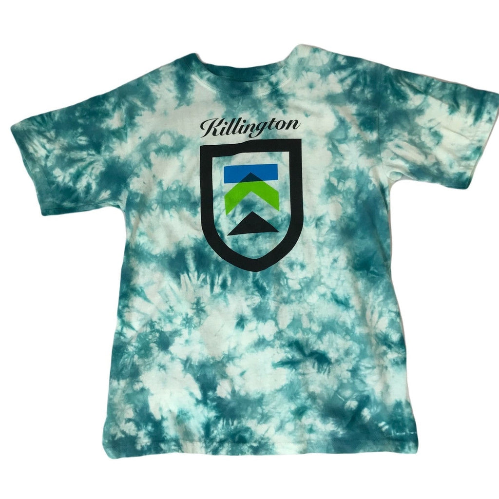 Killington Logo Youth Tie Dye Shield TShirt-Teal-Killington Sports