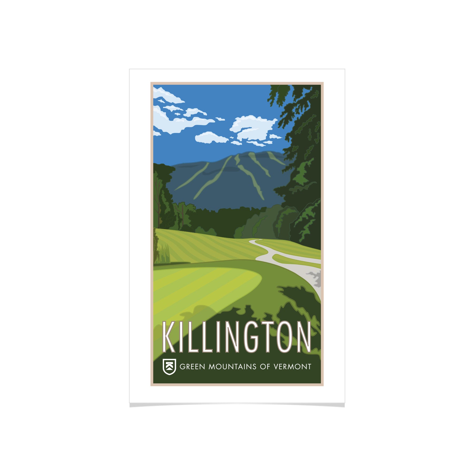 Killington Seasons PeelGood Stickers-Killington Summer - Green Mountains-Killington Sports