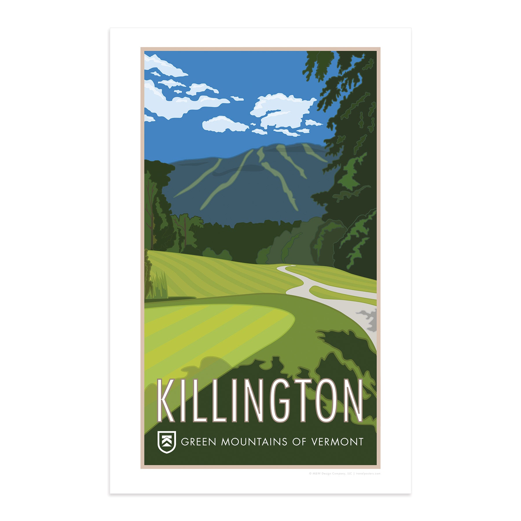 Killington Seasons Posters-Killington Summer - Green Mountains-Killington Sports