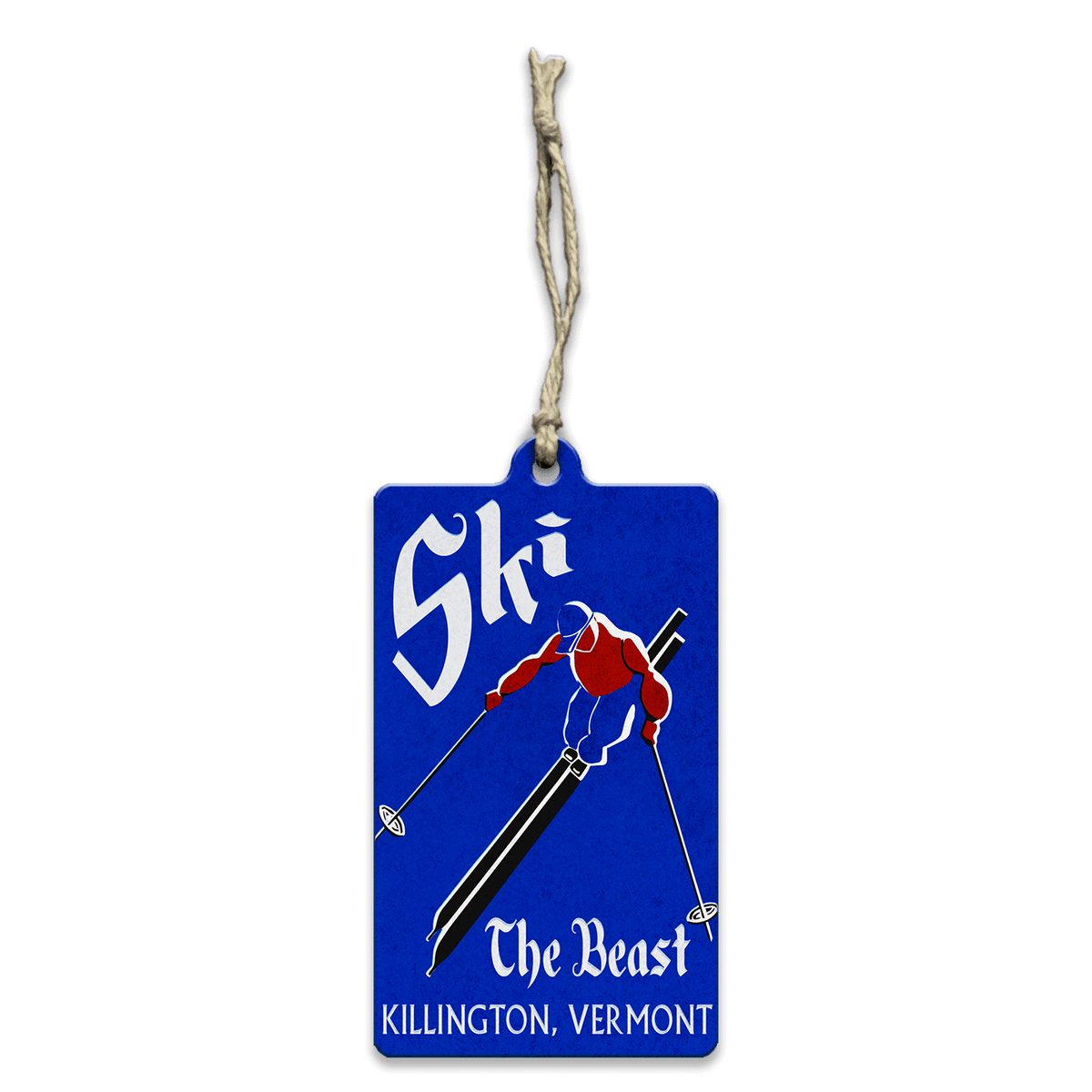 Killington Ski The Beast Wood Ornament-Sapphire-Killington Sports
