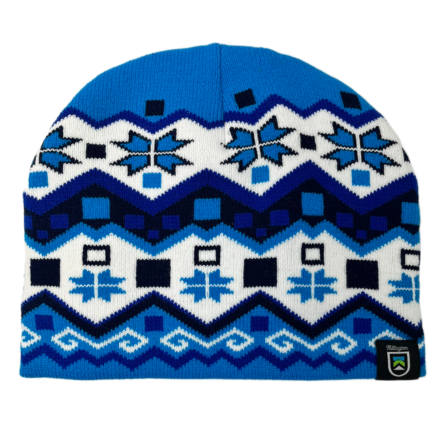 Killington Trail Fair Isle Skully Beanie-Blue Square-Killington Sports
