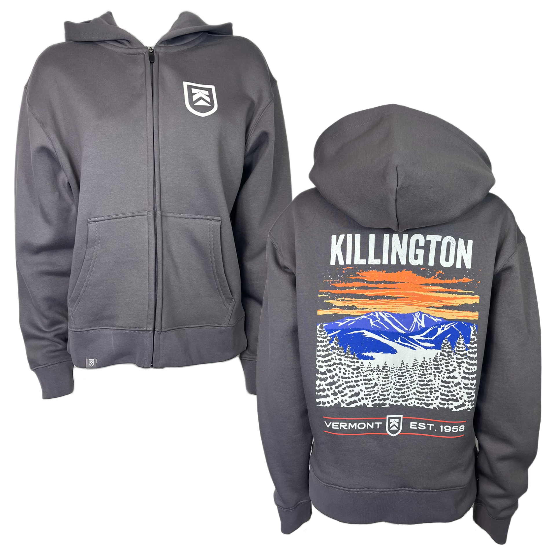 Killington Women's Sunset Valley Relaxed Full Zip Hoodie-Sea Fog-Killington Sports