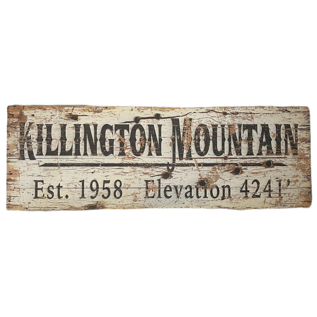 Killington Wooden Wall Art: Killington Elevation-Killington-Killington Sports